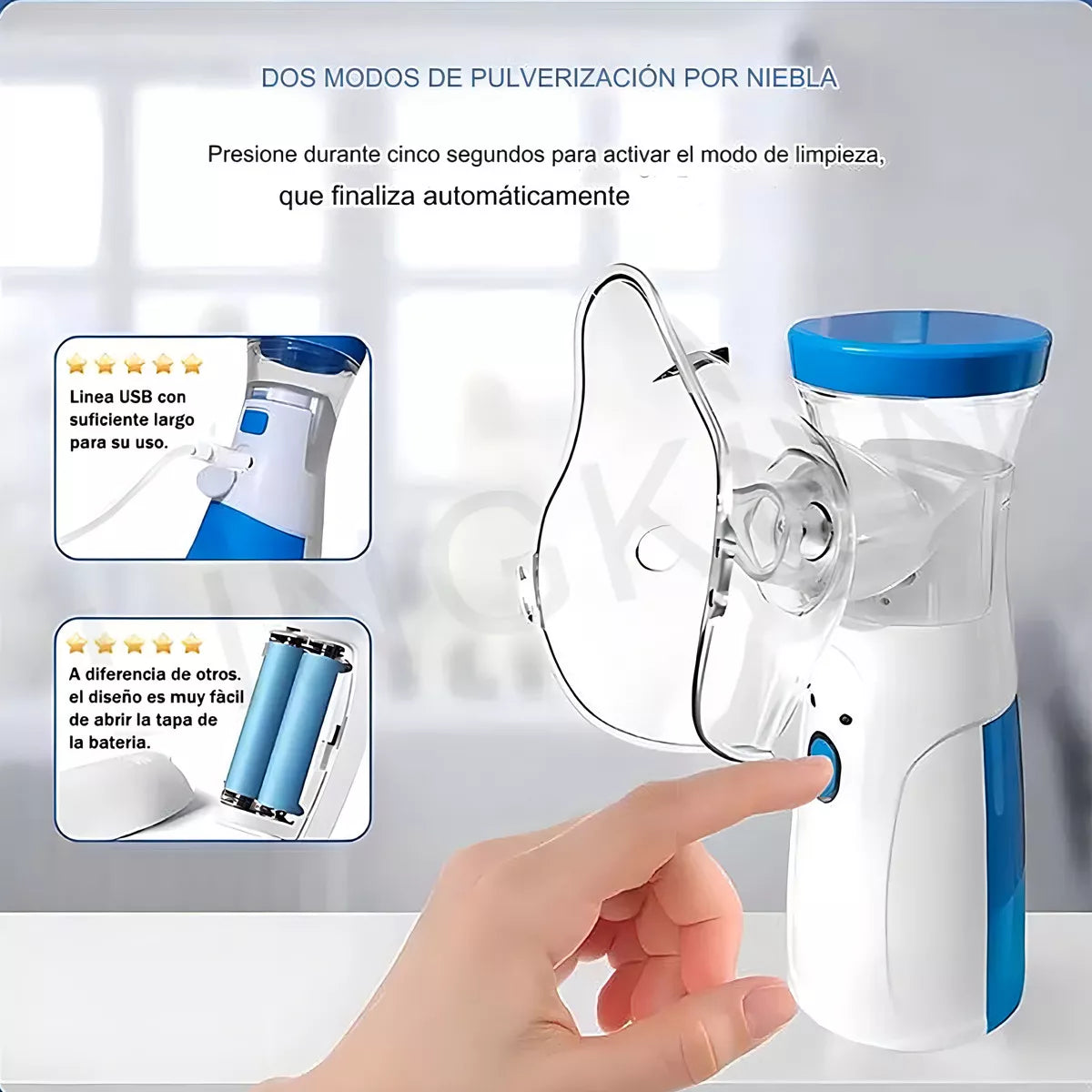 Nebulizador de malla silencioso